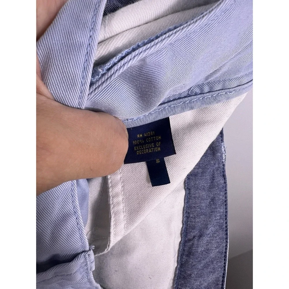 Polo Ralph Lauren Chino Shorts Mens 40 Blue Relaxed Fit Casual Cotton Twill AB-3